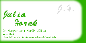 julia horak business card
