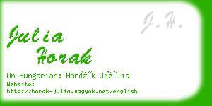 julia horak business card